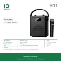 SHIDU Portable Bluetooth Speaker with Wireless Microphone Bluetooth Speaker with mic Wireless Bluetooth Dual Microphone Karaoke Speaker 3D Stereo Amplifier party