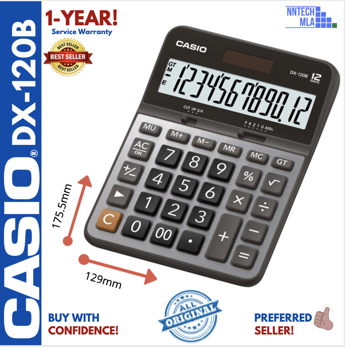 CASIO DX120B DESKTOP CALCULATOR 12 DIGITS review and price