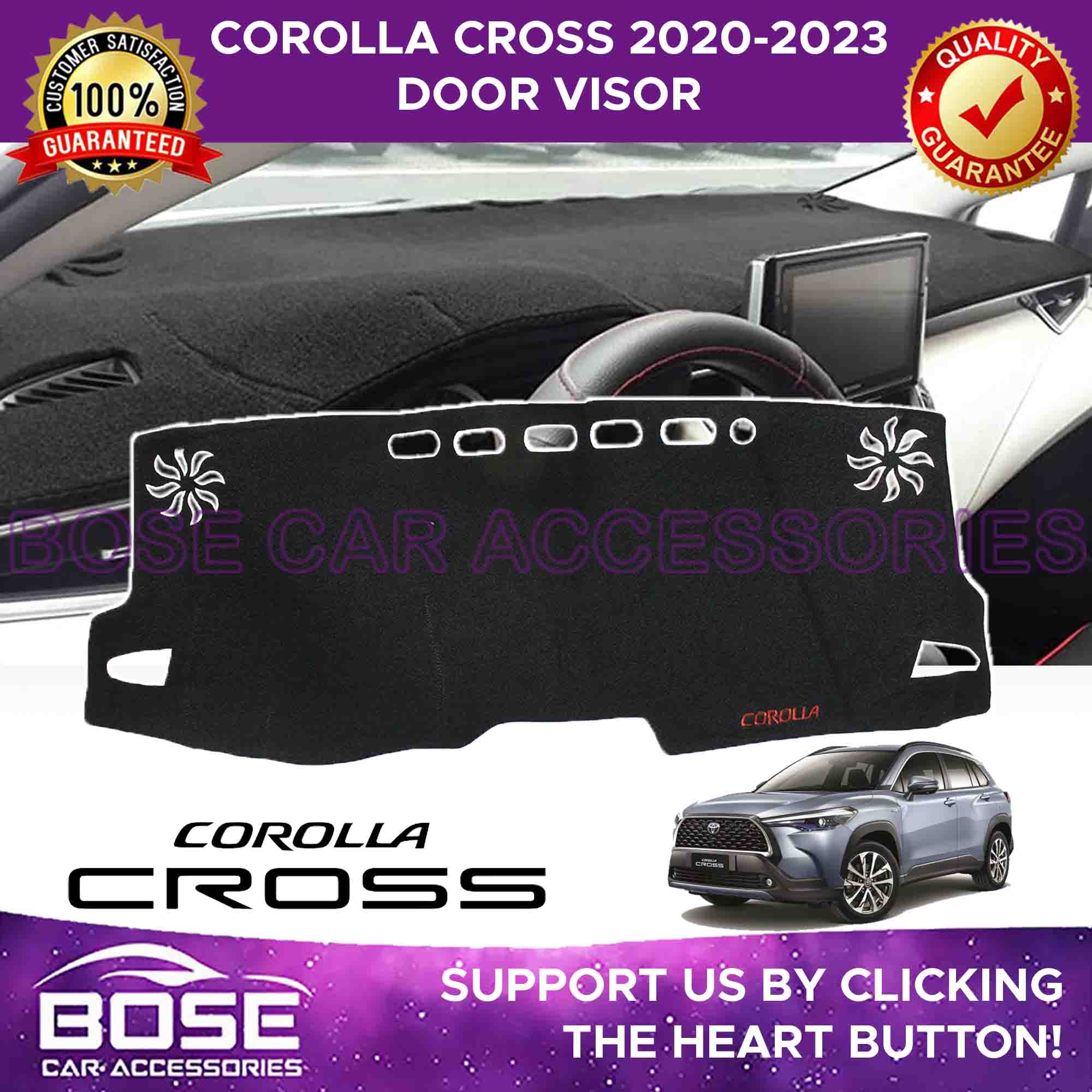 DASH COVER MAT DASHBOARD PAD FOR Toyota Corolla Cross 2022 2023 Red  Accessories