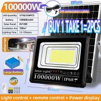 KINGSOLAR BUY 1 TAKE 1 20000 watts solar light outdoor waterproof IP68 10000 watts floodlight with street light with remote control suitable for solar lights in rural courtyards