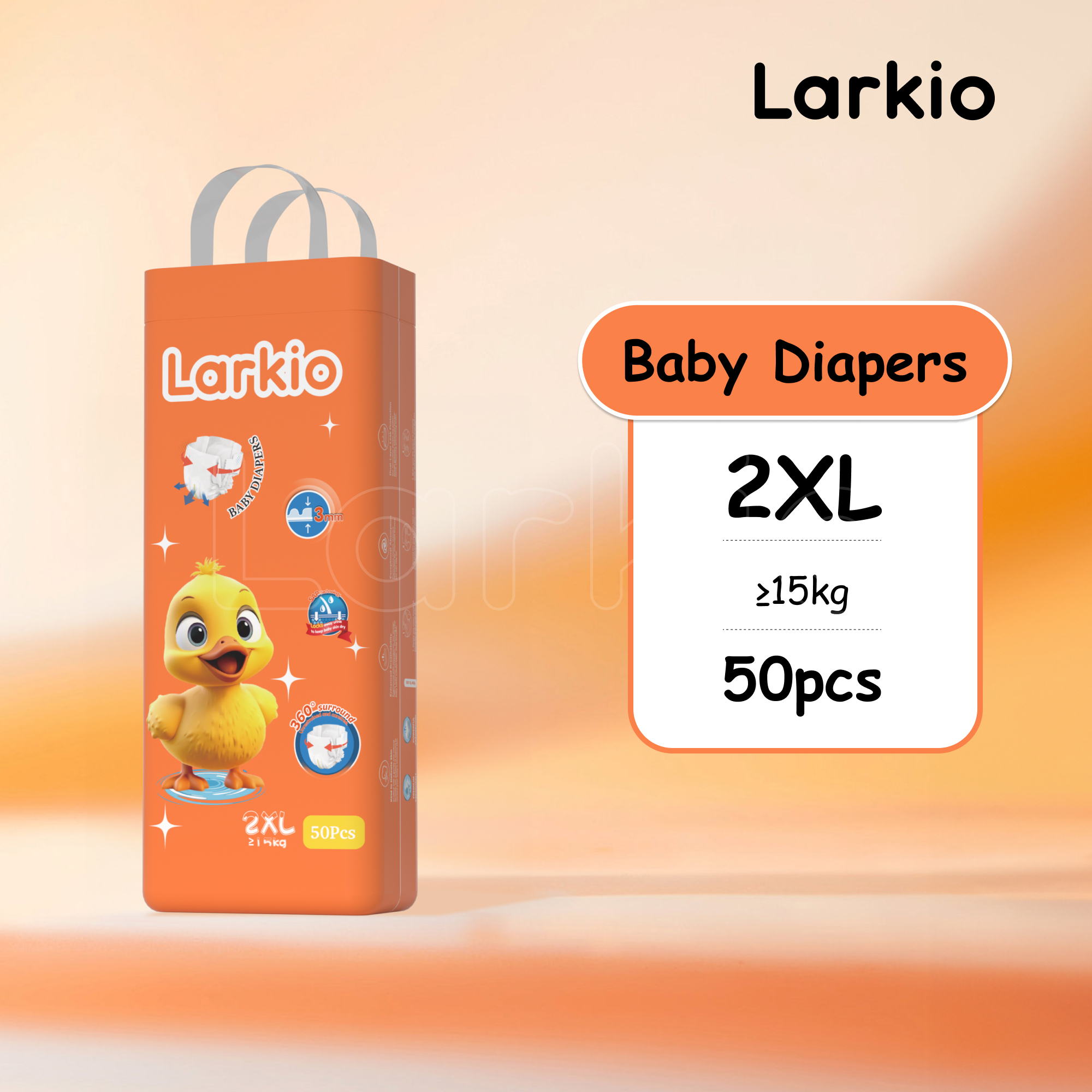 Mummybaby Baby Diaper compromise Ultra thin and breathable diapers（Pull-up/Pants) 50 Pcs/Pack.All size S/M/L/XL/XXL/XXXL #LND05 #LNP05