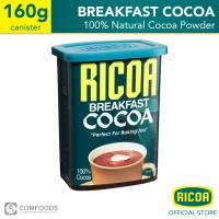 RICOA Breakfast Cocoa in Canister 160g - 100% Natural Cocoa Powder