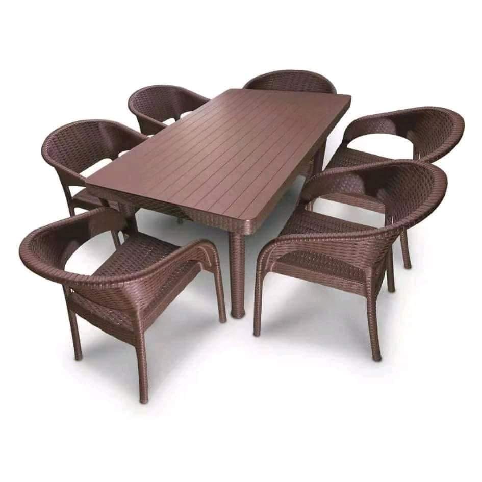 FCE [GOOD QUALITY ] JOLLY Rattan dining table and chair set (6 seaters