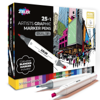 Zieler 25+1 Graphic Marker Pens