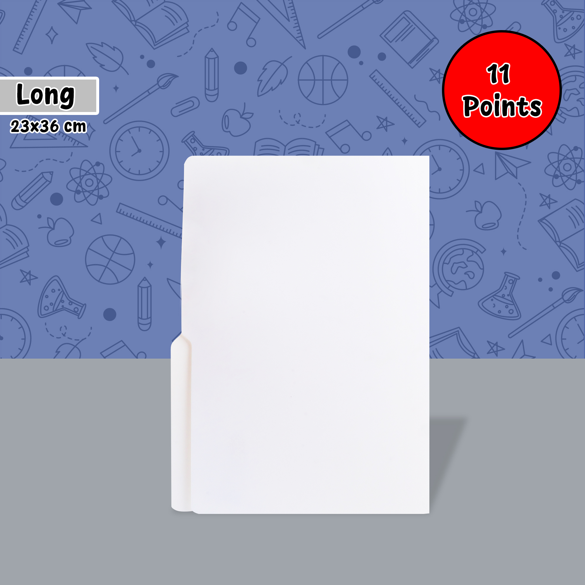 FCI White Folder Short & Long Size File Folder Document Holder Crumple Resistant School Office Stationery Supplies Organizer Sold Per Piece