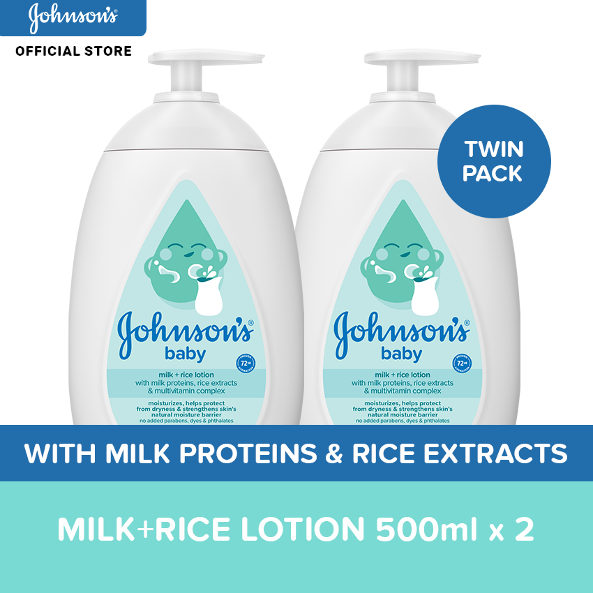Johnsons Milk+Rice Lotion 500ml x 2