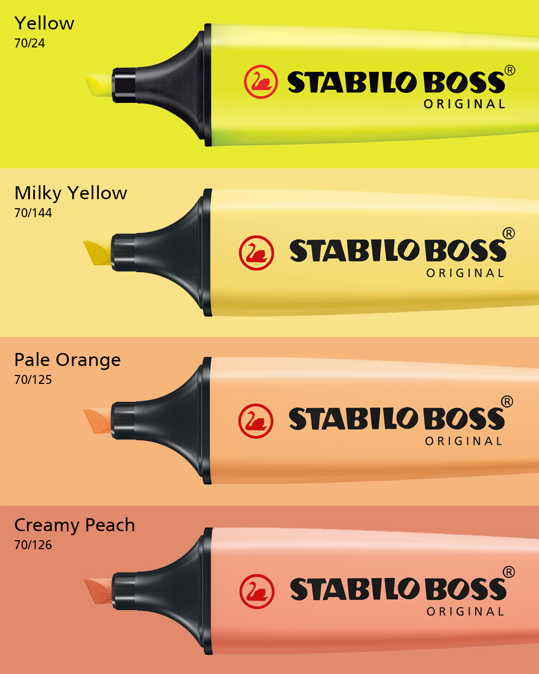 STABILO BOSS ORIGINAL by Color Shade - Fluorescent Pastel NatureColor Wildflower Highlighter Pen Marker Color Set