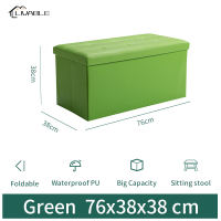 LIVABLE Ottoman Storage Stool Waterproof Leather Sofa Storage Box Large Sofa Chair Bench Seat Folding Storage Foot Stool
