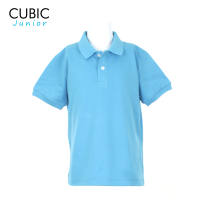 Cubic Junior Kids Plain Basic Pique  Polo Shirt Polo-shirt Collar Top Top for Boys - CKB-PS