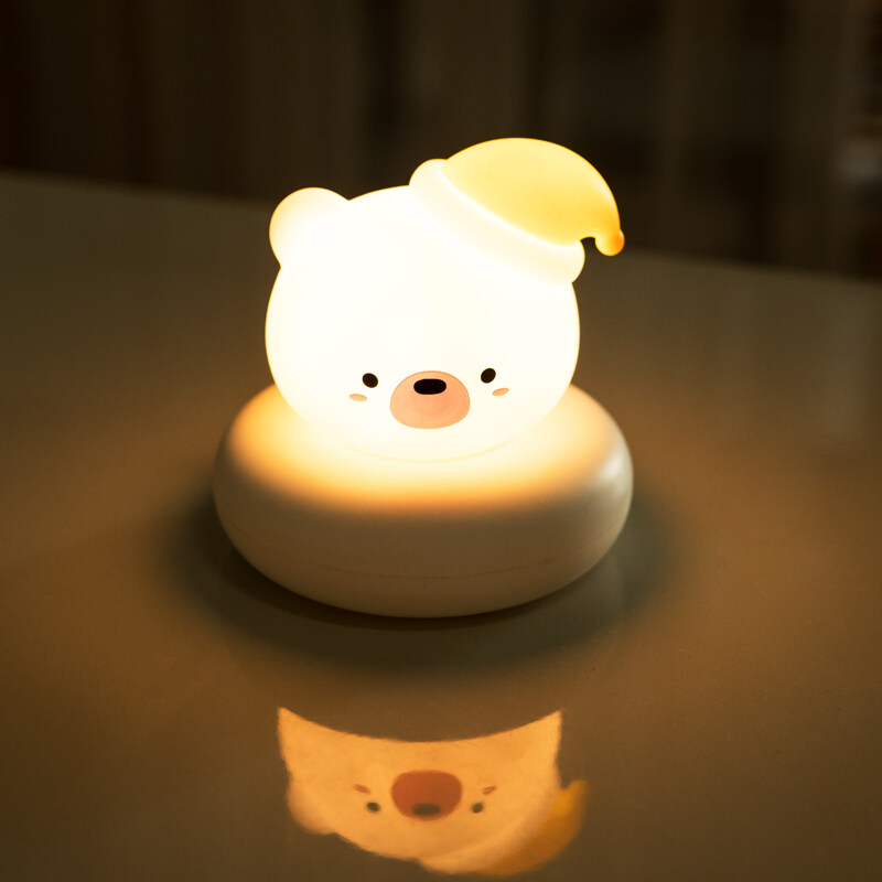 Vimite LED Baby Night Lights USB Rechargeable Cartoon Dimmable Touch Sensor Lamp Children Kids Night Sleep Aid Lighting Bedside Decorative Lamp
