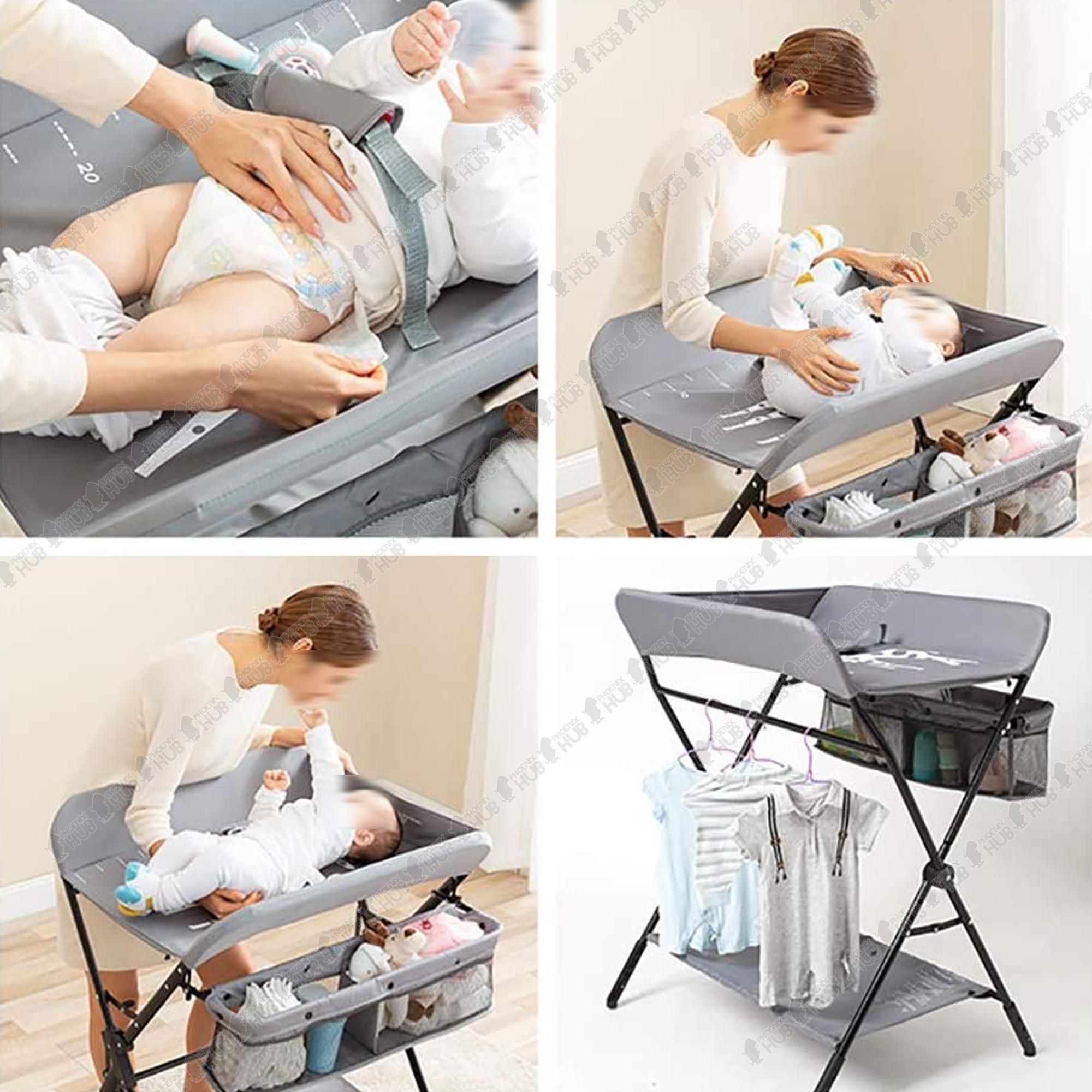 Phoenix Hub MFDT Newborn Baby Kids Foldable Diapers Changing Table