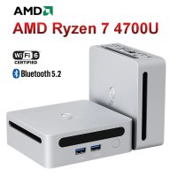 GenMachine AMD Ryzen5 4500U R7 4700U 4800H Windows11 DDR4 WiFi6 BT5.2 Office Gaming Mini PC