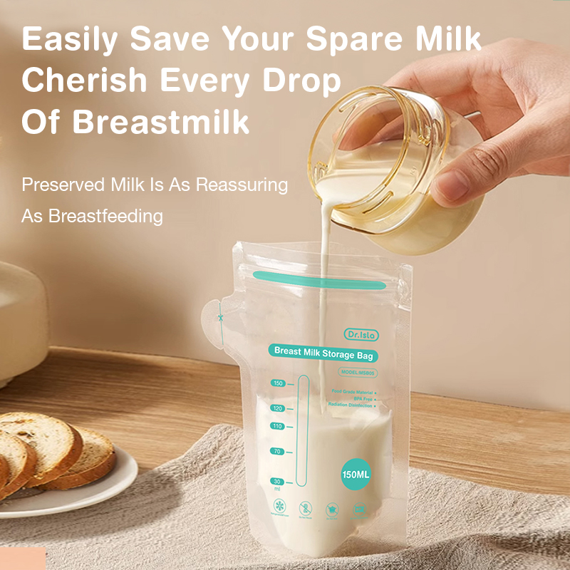 Dr. Isla MSB05 Breast Milk Storage Bags 10PCS Zip Lock Version 150mL 360 Irradiation Beverage Storage Bag