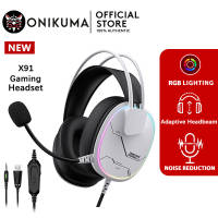 ONIKUMA K8 Gaming Headset RGB Gaming Headphones Virtual Surround Channel E-sports earphones Wired Stereo Gaming Headset With Mic For PC/Mobile/PS4 /XBOX 【2-Year Warranty】