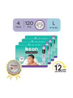 [Bundle of 4] bean Cloud Diapers Pants Large (9-14 kg) - 120 pcs