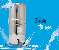 British Berkefeld Doulton Water Filters ® 12 Liter Stainless Steel Gravity Fed Water Filter + 2 ATC Super Sterasyl® (Ultra Sterasyl) Ceramic Water Filter Candle Complete System