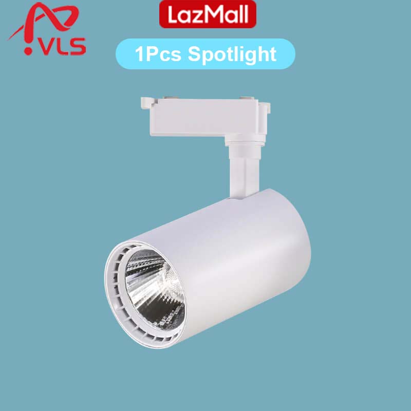 VLS Track Light Whole Set LED Track Light for Ceiling Cob Spotlight 20W 30W 40W Rail Light Ceiling Light for Clothing Shop Store 220V Lighting & Décor