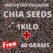 Organic Black Chia Seeds - 1kg + FREE 40g