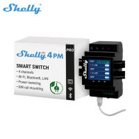Shelly Pro 4PM Four Channels Relay LAN Wifi Switch Suitable For Home Facility Automation With Remote Control Power Metering