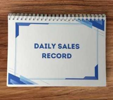 Daily Sales Record Notebook 120 pages / 60 leaves