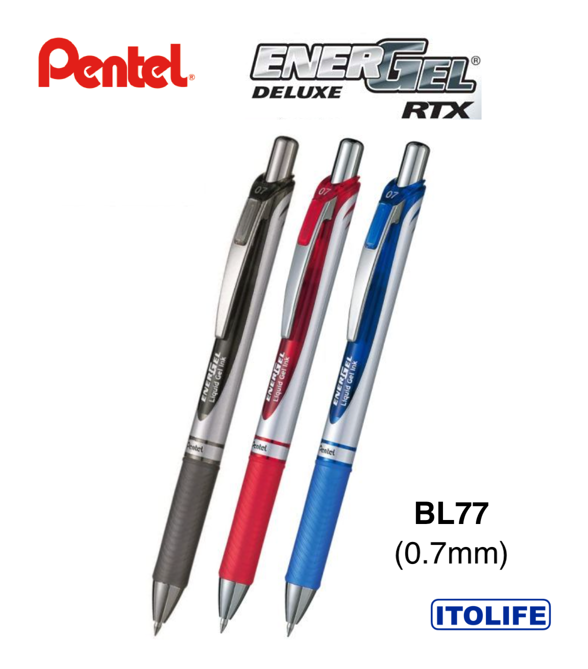 Pentel ENERGEL RTX Gel Pen 0.7mm BL77- 1pc