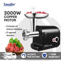Sonifer Store Electric Food Meat Grinder 1500W Heavy Duty Multifunction Meat Mincer Silver