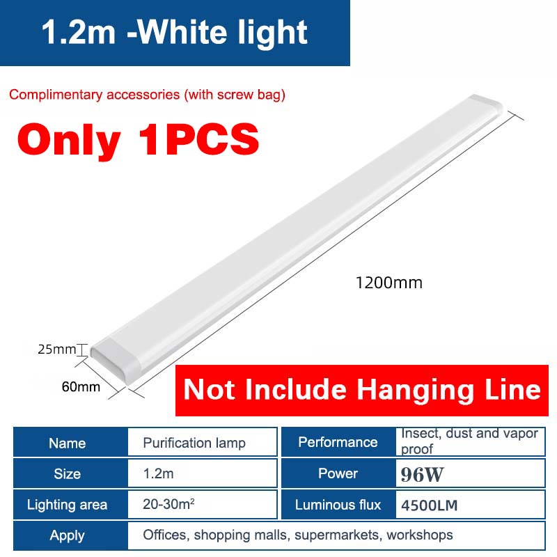 【BUY 1 TAKE 1】Office Pendant Light LED Linear Light Hanging Chandelier 72W Energy Saving Ceiling Lights for Billiard Table Mall Supermarket