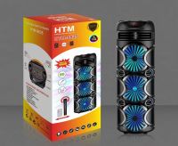 portable party wireless speaker Dig Portable Bluetooth Karaoke Speaker with Wireless 2 MIC and AUX USB/ SD Card FM Radio Wireless Bluetooth Speaker 3D