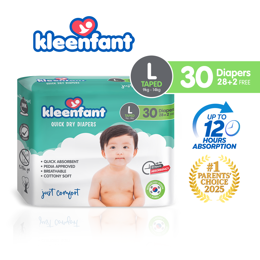 Kleenfant Baby Taped Diaper Large (30 Pads) Disposable Diaper Baby Essentials Free Shipping