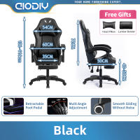 AIODIY gaming chair computer chair gaming sofa freely adjustable height home office ergonomic chair with footstool and dual pillows office chair