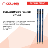 COLLEEN Drawing Pencil | 6B | Pack of 3 | 3030