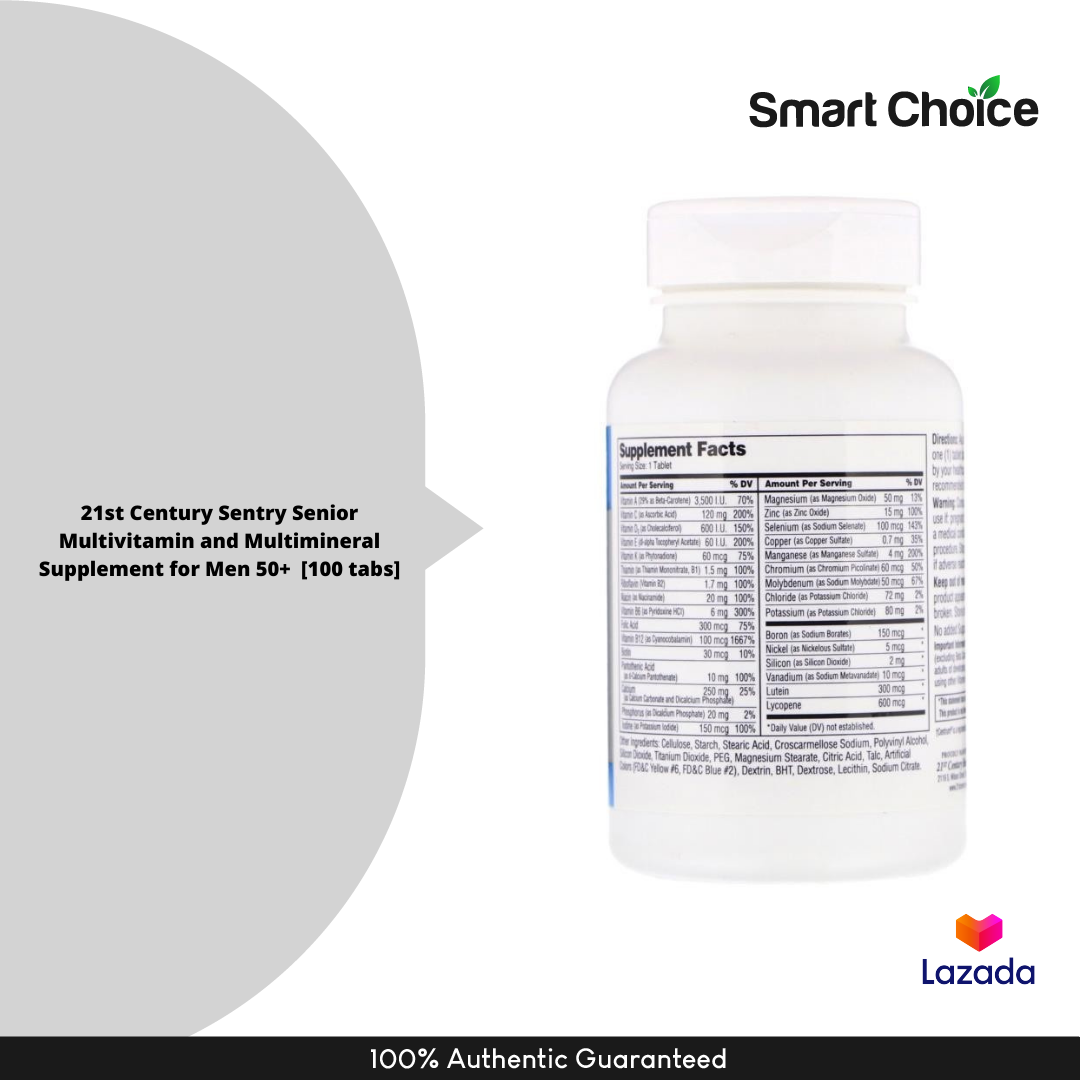 21st Century Sentry Senior Multivitamin and Multimineral Supplement for