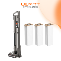 UWANT V500 Self-Emptying Vacuum Cleaner Cordless 25kPa Suction 60° Green Dust Detection 40min Runtime 5-Stage Filtration V-shaped Brush
