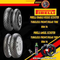 Pirelli Diablo Rosso Sports/ Angel Scooter TUBELESS TIRE Rim 14 WITH FREEBIES PITO & TIRE SEALANT