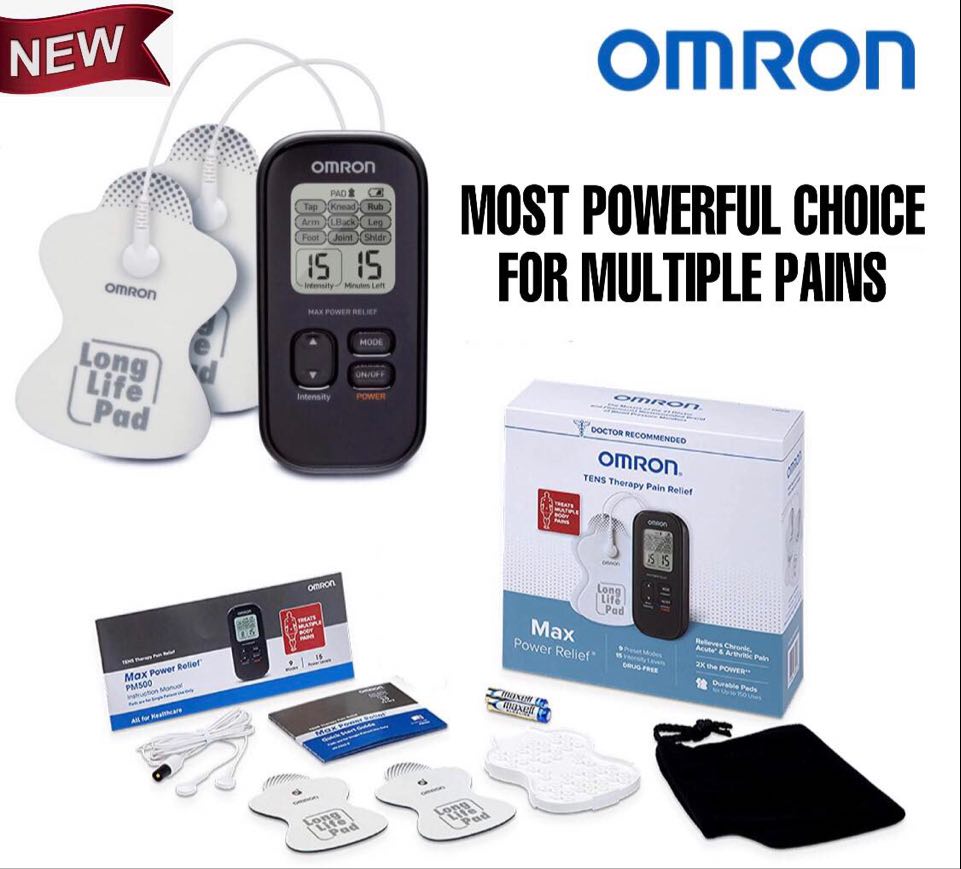 Omron Max Power Relief TENS Device and Electrotherapy Long Life
