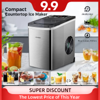 Hicon Ice Maker Machine Portable Ice New Upgrade Maker Machine Automatic Household Smart Touch Screen Stainless Steel Body Ice Cube Maker 25KG/24H