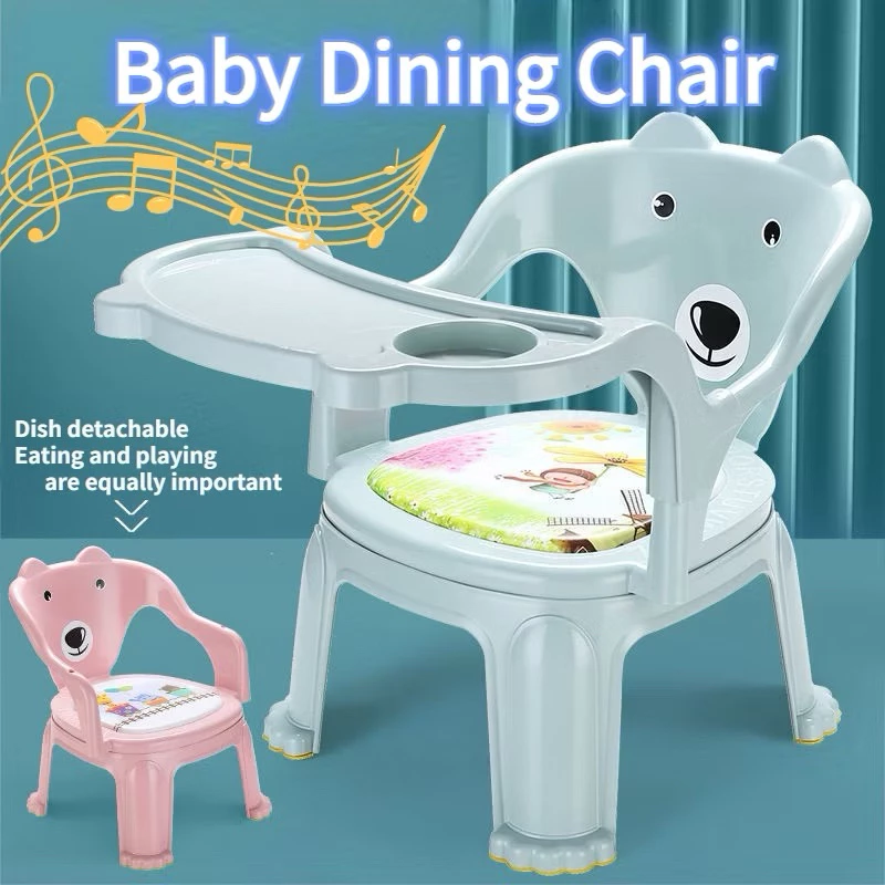 2In1/2 In 1 Baby Feeding Dining Chair with Removable Food Tray Multifunctional Kids Backrest Stool/MS