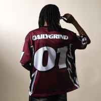 DAILY GRIND VOLTAGE OVERSIZED PRACTICE JERSEY SHIRT MAROON