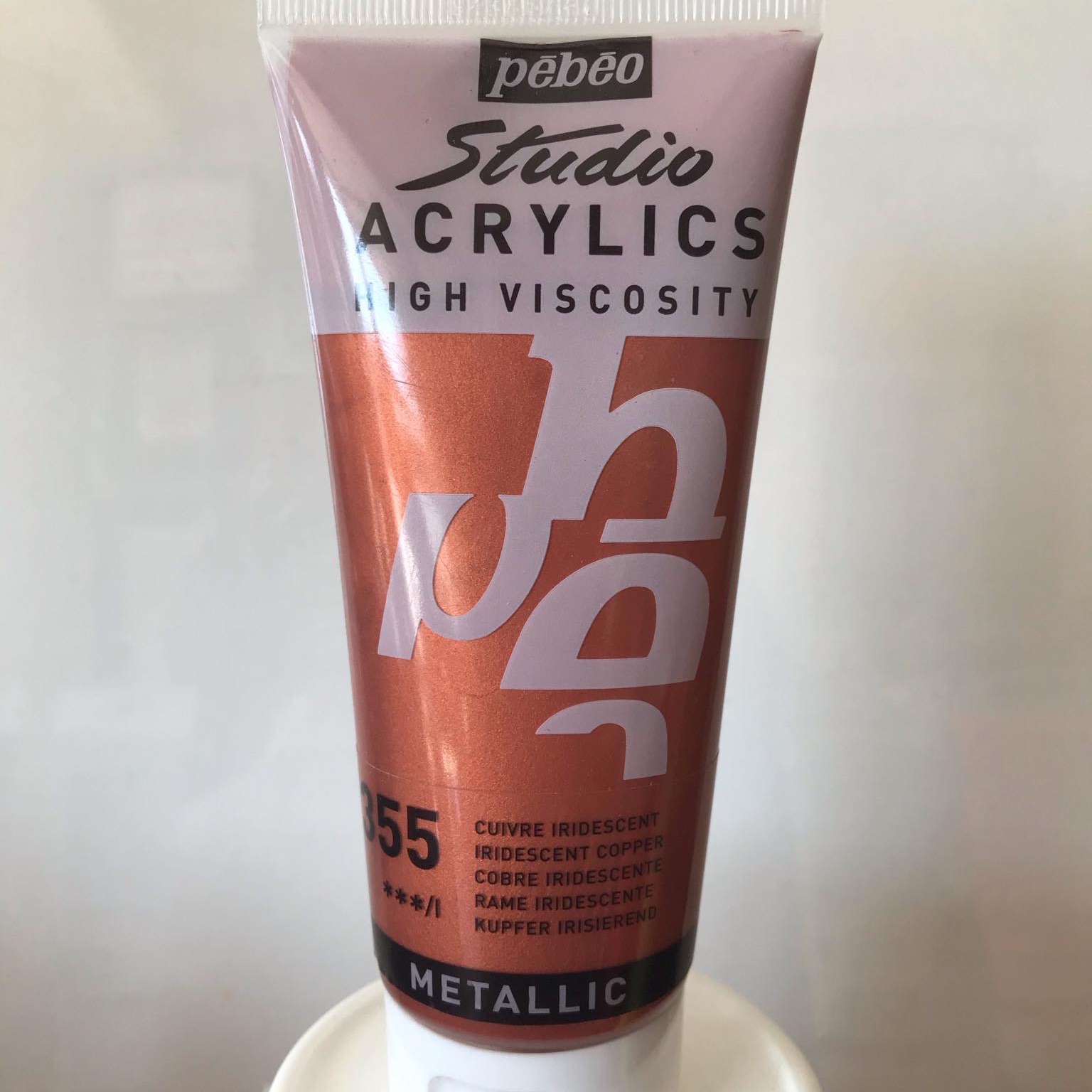 Pebeo Studio Acrylics- Iridescent Copper 100ml Code 355