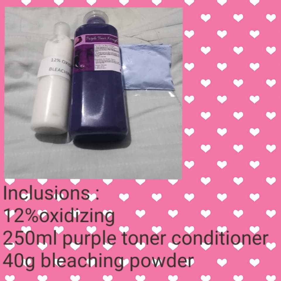 Hair Bleaching Set with 100ml and 250ml Purple Toner Keragloss review