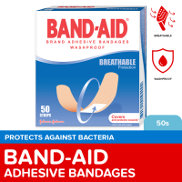 Band-Aid Adhesive Washproof Bandages 50s - First Aid Wound Care