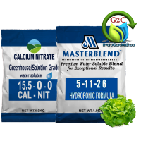 MASTERBLEND PREMIUM WATER SOLUBLE BLEND - HYDROPONICS  FORMULA 5-11-26 Bundle pack 1000g with Calcium Nitrate 1000g