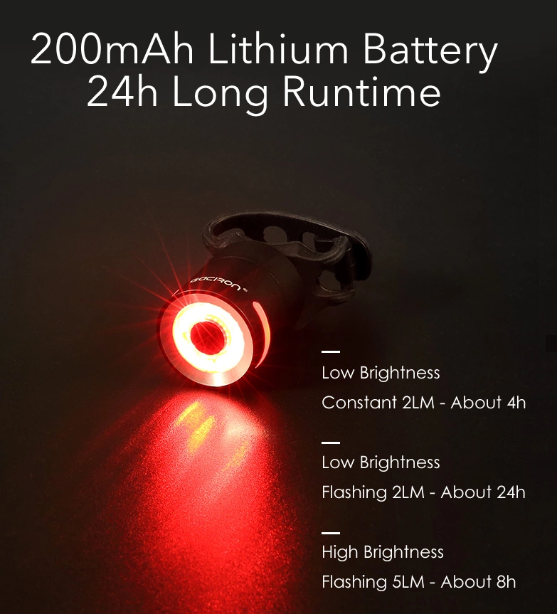 Gaciron Bike Tail Light USB Rechargeable IPX5 Waterproof 1000m Light
