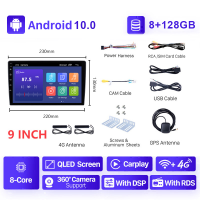 Seicane Android 13.0 9 inch 10.1inch QLED Touchscreen 2Din Universal Car Radio wifi GPS Radio Stereo Receiver Unit Player for TOYOTA Nissan Kia RAV4 Honda VW Hyundai Support SWC Netflix Waze YouTube