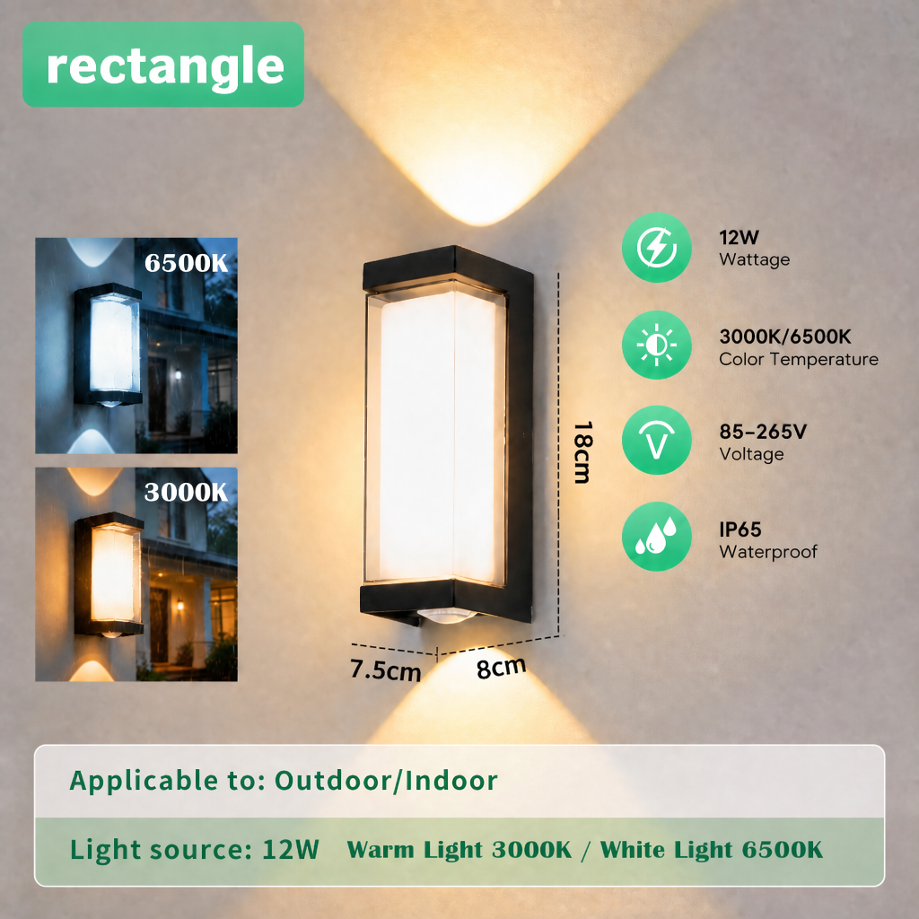 CHENBEN Outdoor Wall Lamp IP65 Waterproof Wall Light Modern Gate Lights for Garden Balcony Stairs Porch Sconce Decor