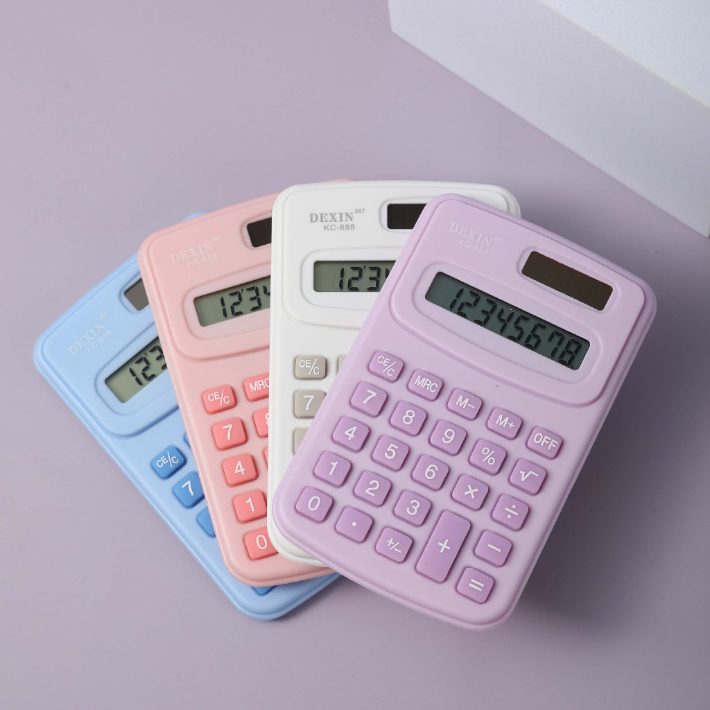 DEXIN Macaron Mini Calculator 8 Digits for School Supplies / Office Supplie