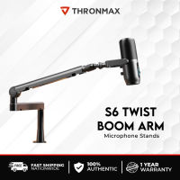 THRONMAX Twist S6 Microphone Boom ArmLow Profile Mic Stand with Cable ManagementDesk ClampVersatile MountingAll-Metal and Fully Adjustable Mic Arm for StreamingGamingHome OfficeUniversal
