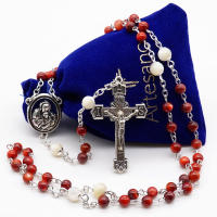 Virgin Mary Real Pearl Catholic Rosary - Mama Mary - Free Pouch - Artesano