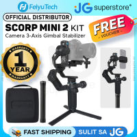 FeiyuTech SCORP Mini 2 Handheld 3-Axis Gimbal Stabilizer with Built-in AI Tracking Module 1.2kg Max Payload 1.3″ OLED Touchscreen with Wired & Bluetooth Control for Smartphones Compact Action and Mirrorless Cameras - Black White | JG Superstore