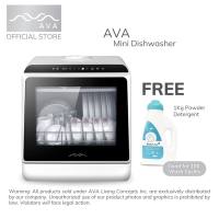 AVA Mini Dishwasher w/ Extra Drying Automatic Countertop w/ FREE  Powder Detergent Small Sterilizer Home Tabletop Dishwasher Machine
